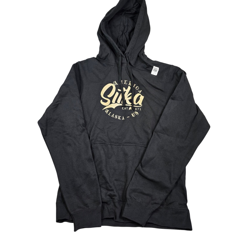 Sitka Alaska Hoodie Mens‎ Small Black Graphic Pullover Outdoors Unisex NWOT